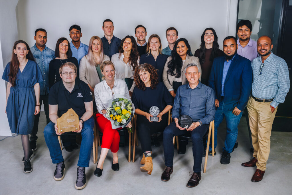 A group photo of all RR employees in May, 2023.